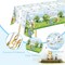 3 Pcs Blue Winnie Baby Shower Tablecloths - 54" x 108" Watercolor Bear Table Covers - Disposable Thickened Plastic Party Supplies for Boys Birthday & Gender Reveal